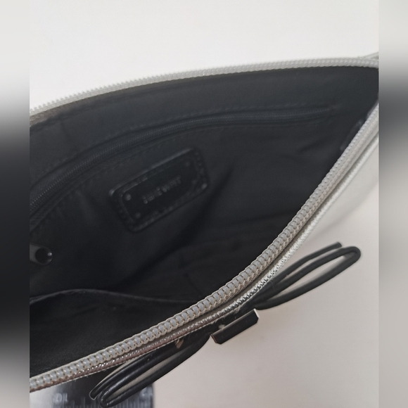 Nine West  Women's Wristlet Silver Shiny Bowtie - Picture 6 of 10